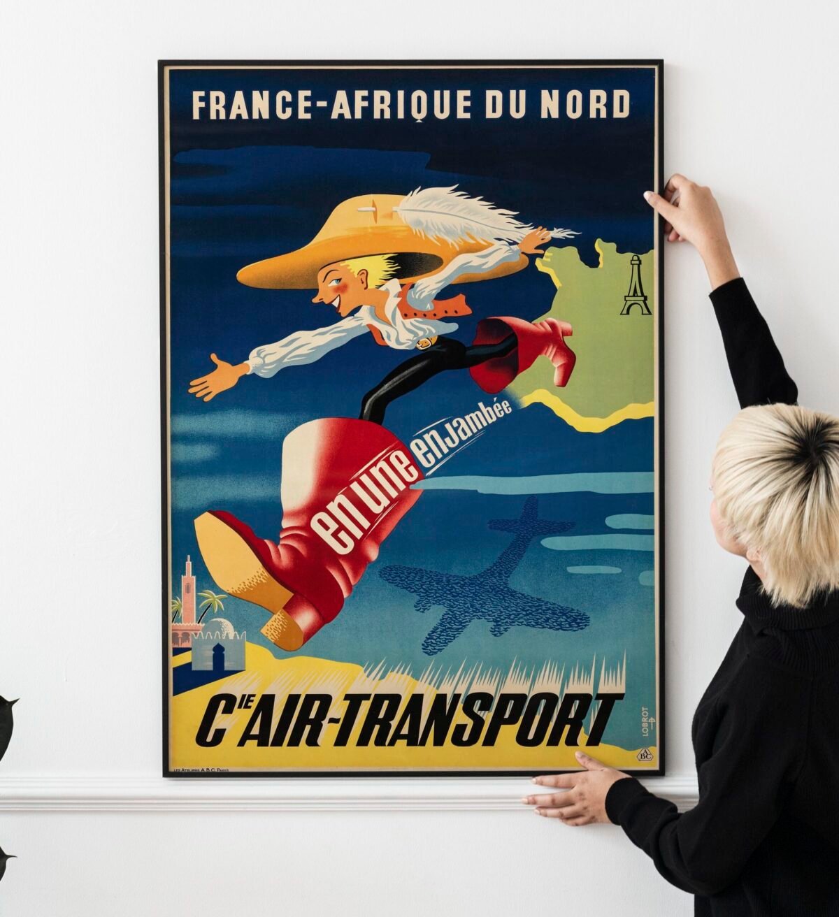 France Afrique du Nord 1940s Travel Poster – Vintage French