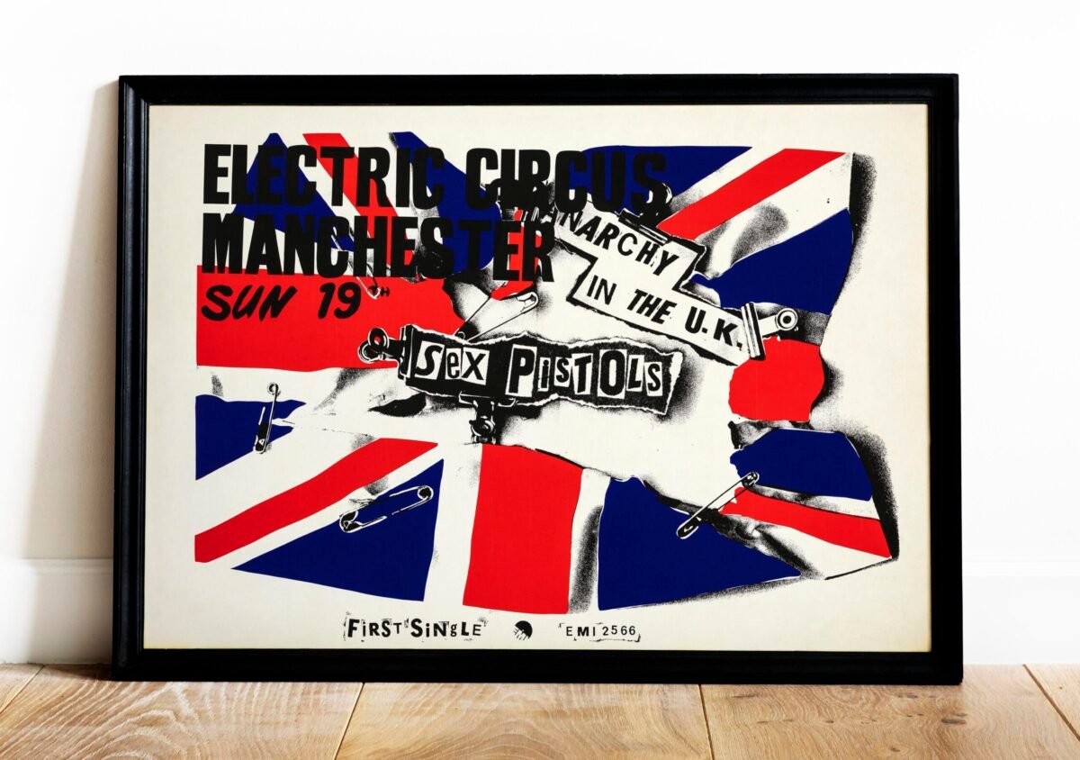 Vintage Sex Pistols Poster – 1976 Anarchy in the UK Tour Print