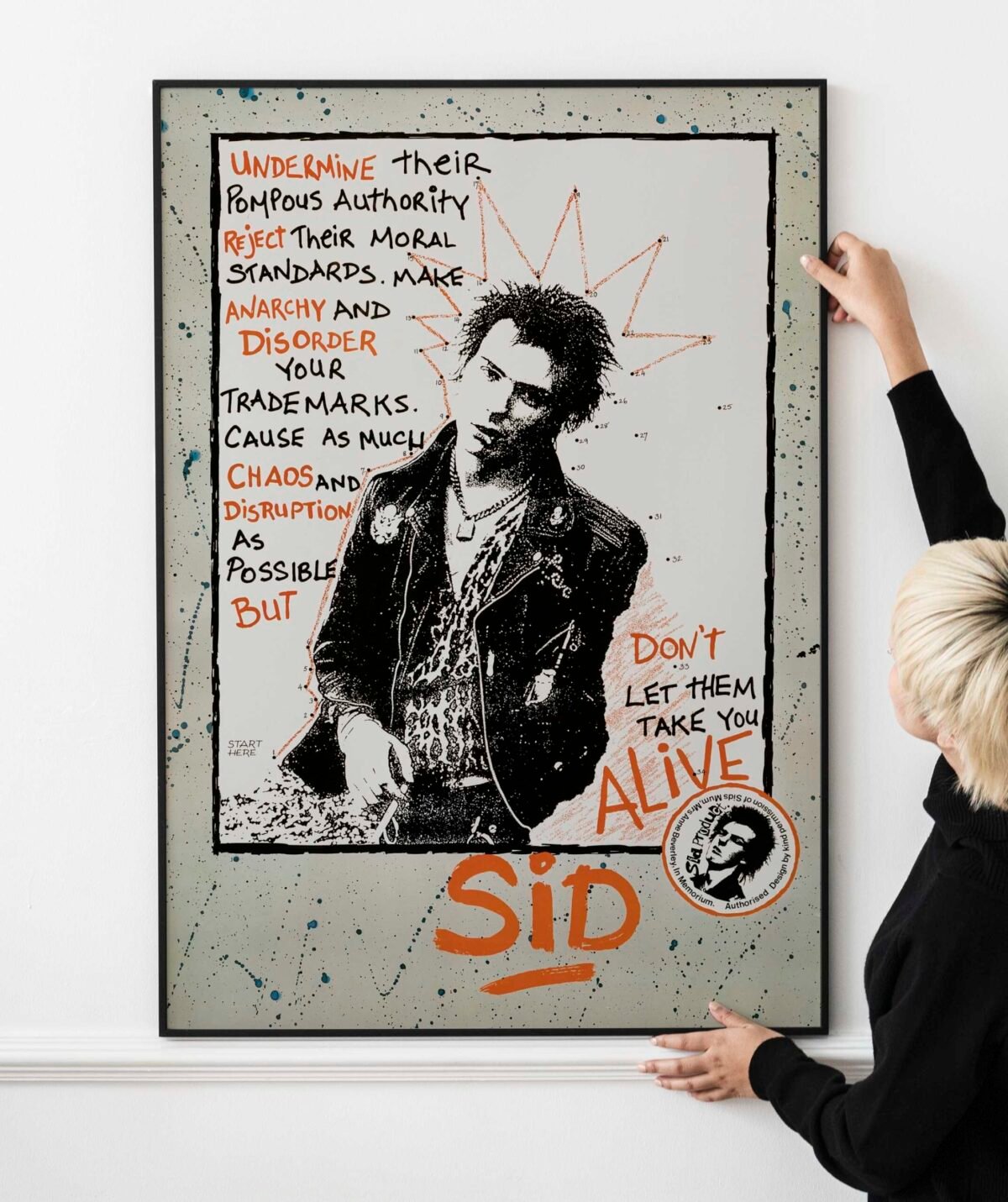 Sid Vicious Punk Poster – Vintage 80s Rock Art, Classic Sex