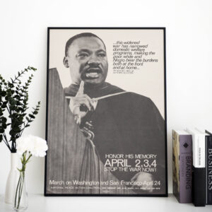 Martin Luther King Jr. - Honor His Memory Poster Print National Peace Action Coalition, 1971