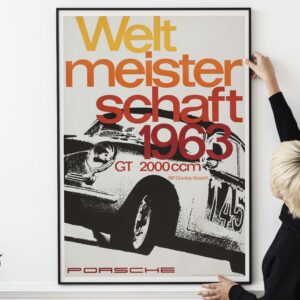 Porsche 1963 Weltmeisterschaft Poster - Carrera GT Early 911 era posters Advert Print