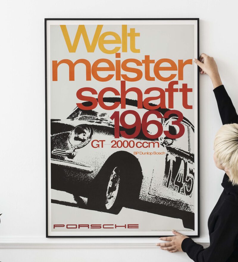 Porsche 1963 Weltmeisterschaft Poster - Carrera GT Early 911 era posters Advert Print