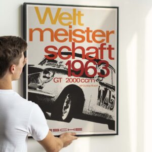 Porsche 1963 Weltmeisterschaft Poster - Carrera GT Early 911 era posters Advert Print