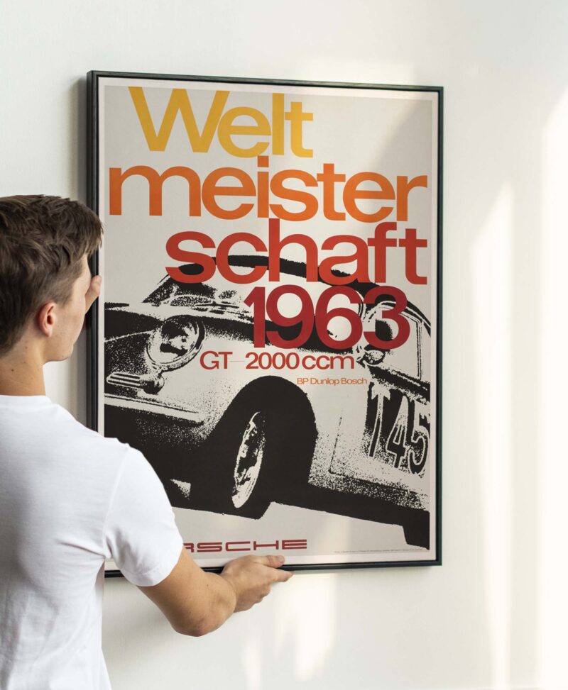 Porsche 1963 Weltmeisterschaft Poster - Carrera GT Early 911 era posters Advert Print