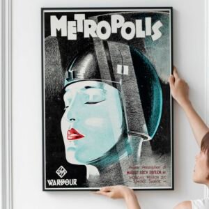 Metropolis (UFA, 1927). British Vintage Movie Poster Print