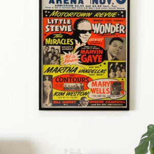 Stevie Wonder Marvin Gaye Sports Arena 1963 Concert Poster Print