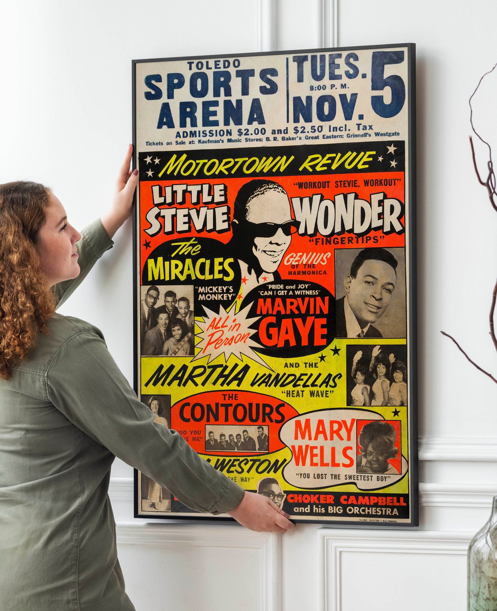 Stevie Wonder Marvin Gaye Sports Arena 1963 Concert Poster Print Stevie Wonder Marvin Gaye Sports Arena 1963 Concert Poster Print