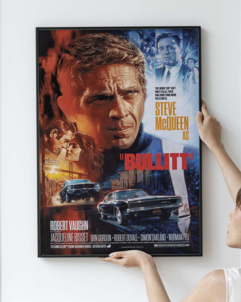 Steve McQueen Bullitt 1968 - Custom Special Poster Print