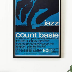 Count Basie, Miles Davis, Oscar Peterson, Stan Getz, and More 1960 Köln Concert Poster.