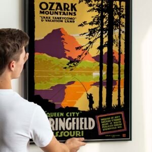 Missouri Ozark Mountains Publicity Travel Poster 1916