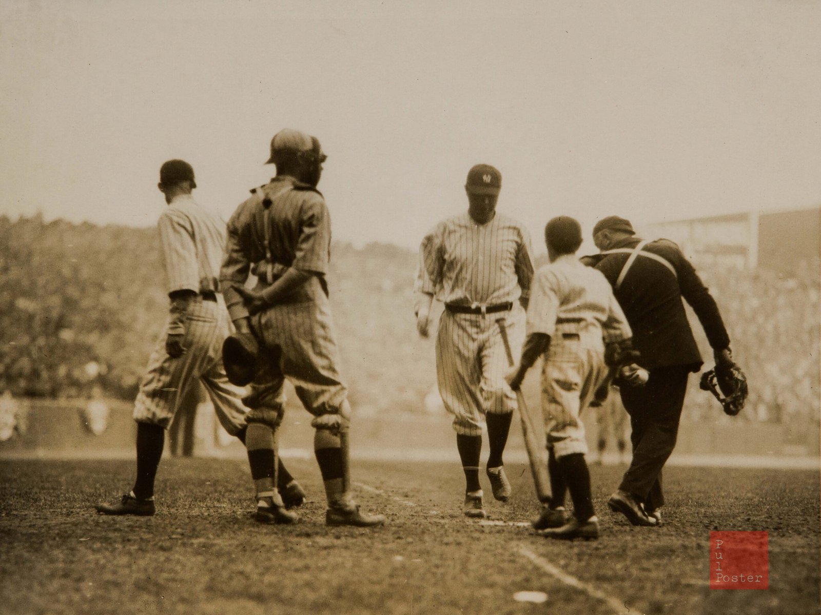 mock 1923 Babe Ruth Hits First Home Run at Yankee Stadium copy 2