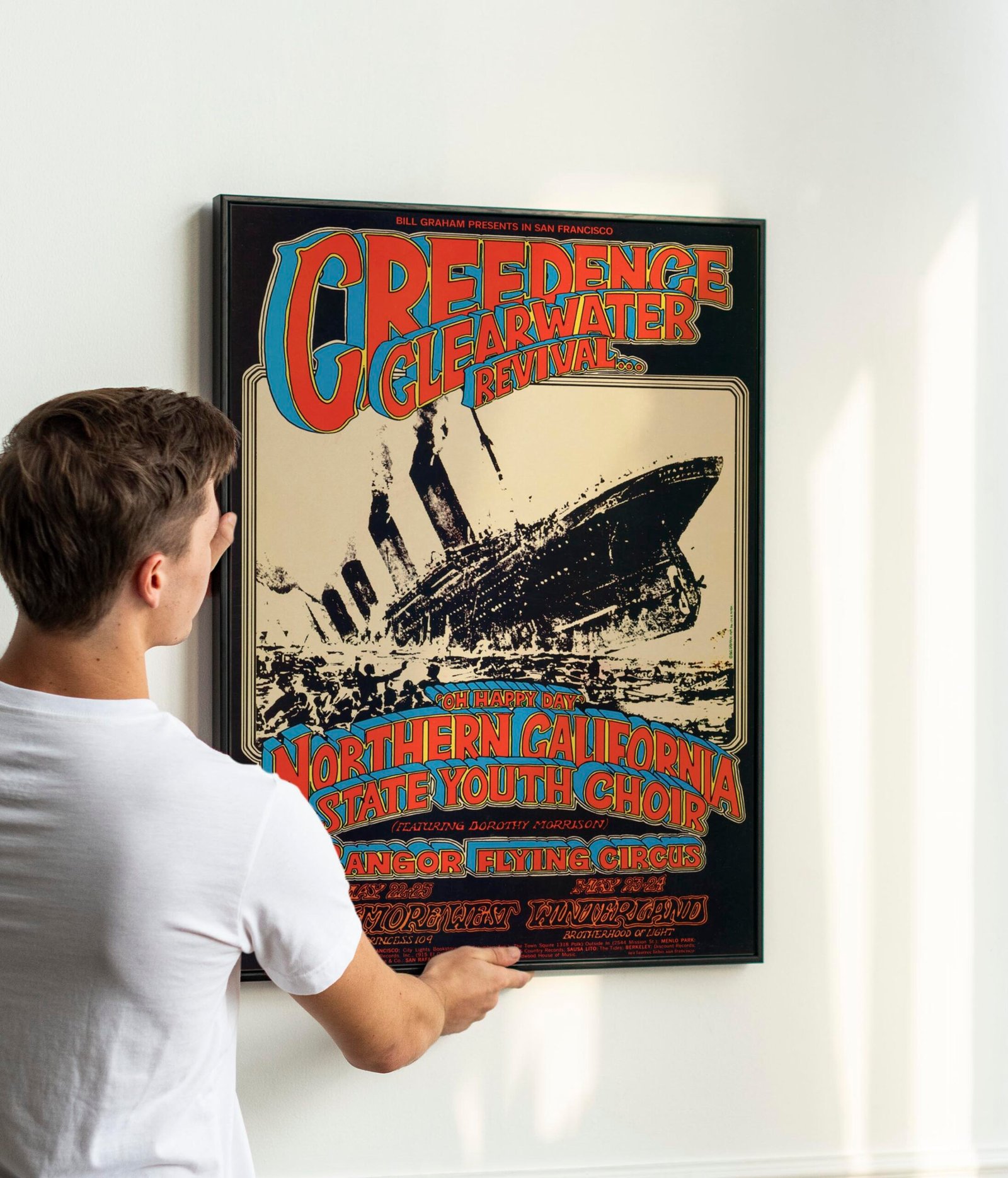 Creedence Clearwater Revival 1969 San Francisco Concert Poster Creedence Clearwater Revival 1969 San Francisco Concert Poster