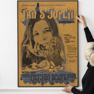 Janis Joplin, James Cotton Blues Band 1969 Oklahoma City Concert Poster.