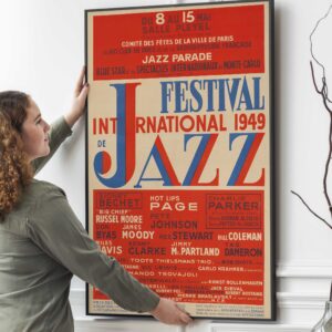 Charlie Parker/Miles Davis Paris International Jazz Festival Poster (1949