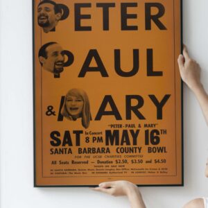 Peter, Paul & Mary 1970 Santa Barbara, Concert Poster