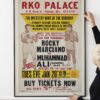 Vintage 1970 Muhammad Ali vs. Rocky Marciano Promotional Fight Poster