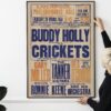 Buddy Holly & The Crickets 1958 Liverpool, England Concert Poster