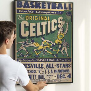 Celtics Basketball Poster 1936-38 "Original Celtics"