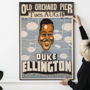 Duke Ellington 1932 Old Orchard Beach, Maine Art-Deco Concert Poster