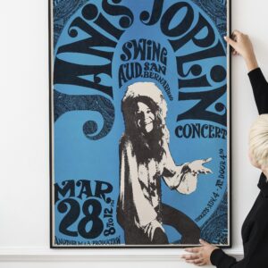 Janis Joplin 1969 San Bernardino, CA Small Concert Poster.