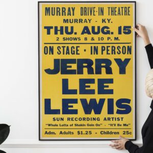 Jerry Lee Lewis 1957 Kentucky Drive-In Theatre Concert Poster