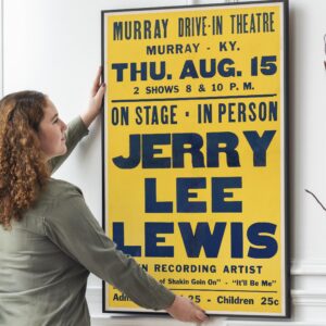 Jerry Lee Lewis 1957 Kentucky Drive-In Theatre Concert Poster