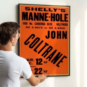 John Coltrane Concert Poster Shelly's Manne-Hole nightclub in Los Angeles, CA in December 1963