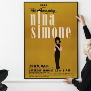 Nina Simone Philadelphia Town Hall Concert Poster (1963).