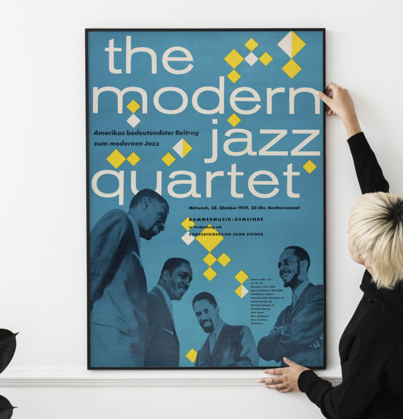 The Modern Jazz Quartet 1959 Hanover, Germany Concert Poster