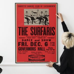 Surfaris Governors Hall Concert Poster (A Frederick Vail Production, 1963