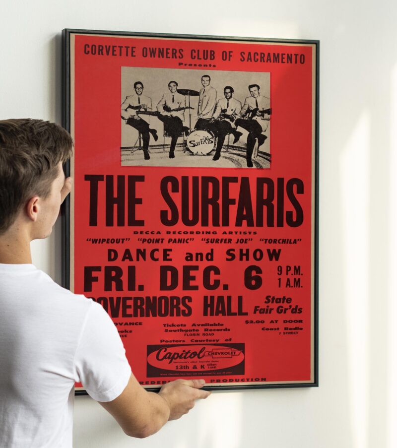 Surfaris Governors Hall Concert Poster (A Frederick Vail Production, 1963