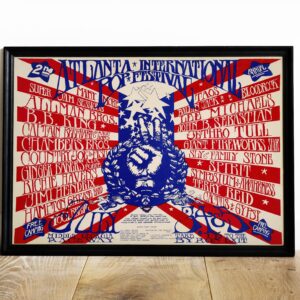 Jimi Hendrix, Allman Bros. Band 1970 Atlanta Pop Festival Concert Poster