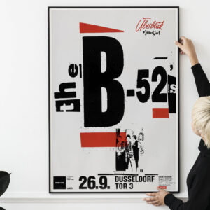 The B-52's 1989 Düsseldorf, Germany Concert Poster.