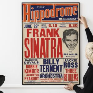 Frank Sinatra Concert Poster, 1953 Birmingham England