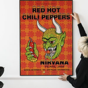 Nirvana, Pearl Jam, Red Hot Chili Peppers 1991 S.F. Poster