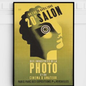 20th Anniversary Paris Photo and Amateur Cinema Salon Poster 1949 Exhibition Poster