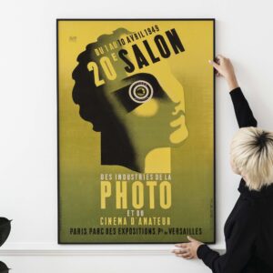 20th Anniversary Paris Photo and Amateur Cinema Salon Poster 1949 Exhibition Poster