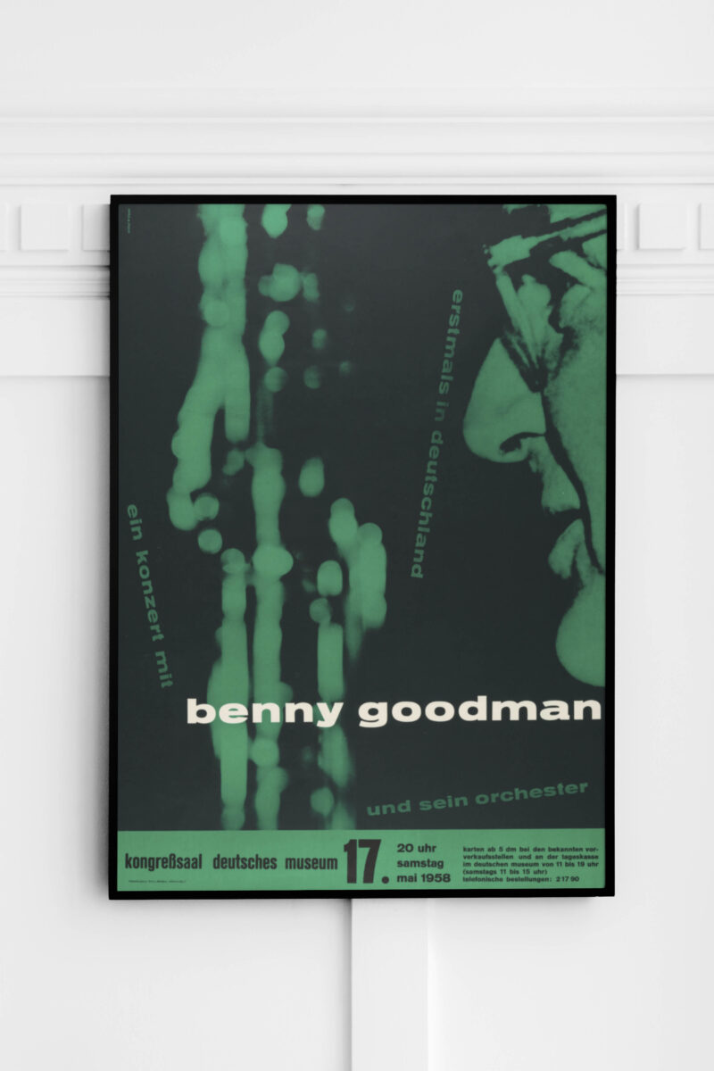 Benny Goodman 1958 Munich Concert Poster