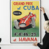 1958 Grand Prix Of Cuba Poster Featuring Juan Manuel Fangio