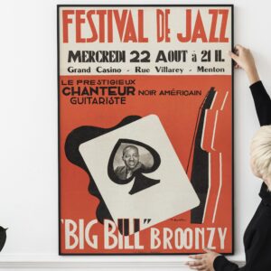 Big Bill Broonzy 1951 French Riveria Concert Poster.