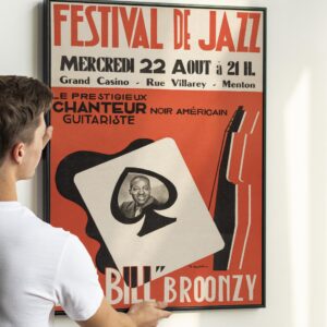 Big Bill Broonzy 1951 French Riveria Concert Poster.