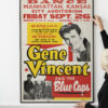 Gene Vincent & the Blue Caps 1958 Concert Poster