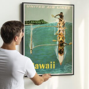 Hawaii 1950 travel poster