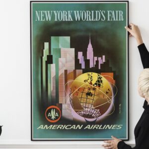 American Airlines World's Fair Travel Poster (American Airlines, 1964-1965)