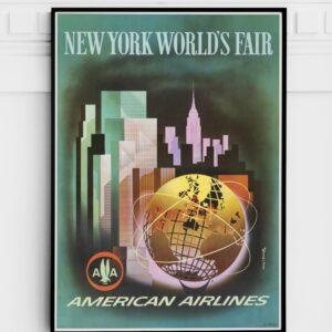 American Airlines World's Fair Travel Poster (American Airlines, 1964-1965)