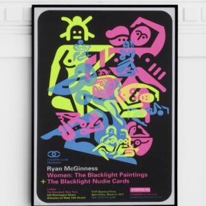 Ryan McGinness Women: The Blacklight Paintings exhibition poster, 2011