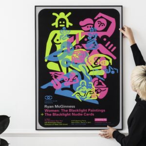 Ryan McGinness Women: The Blacklight Paintings exhibition poster, 2011