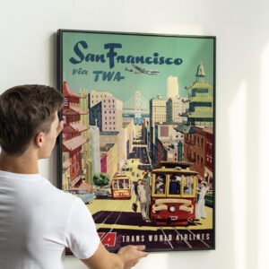 San Francisco Via TWA (Trans World Airlines, 1950