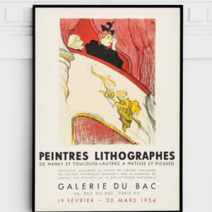 Toulouse Lautrec Exhibition (Galerie du Bac, 1954). Museum Poster