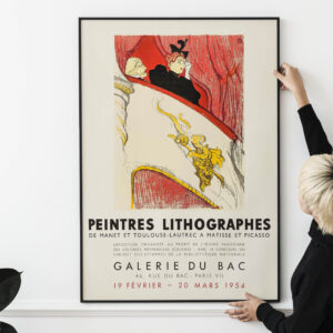 Toulouse Lautrec Exhibition (Galerie du Bac, 1954). Museum Poster